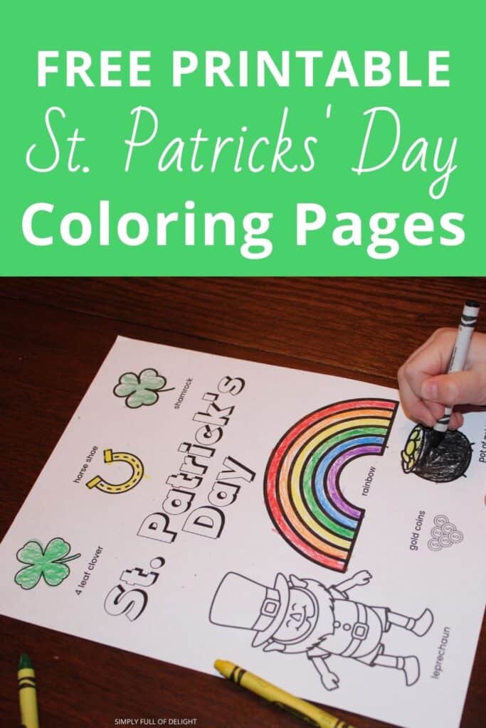 St patricks day coloring pages for preschoolers