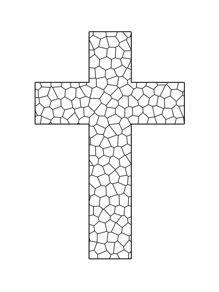 Free printable cross coloring pages cross coloring page stain glass cross easter coloring pages