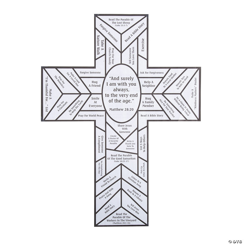 Color your own stained glass cross lent countdown sheets