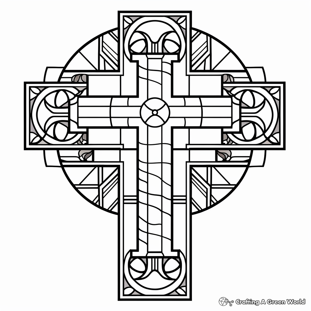 Cross coloring pages