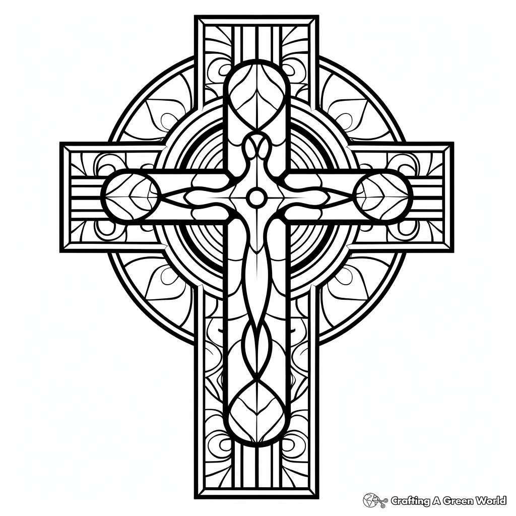 Cross coloring pages