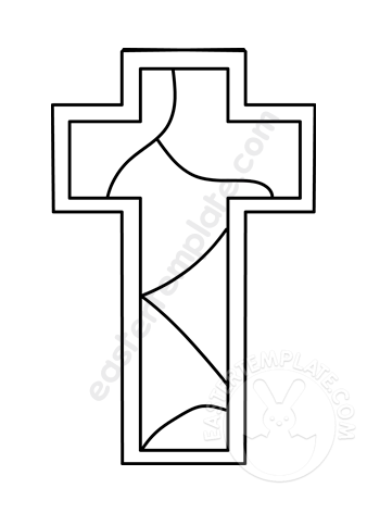 Stained glass cross template