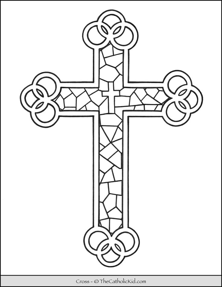 Cross coloring page