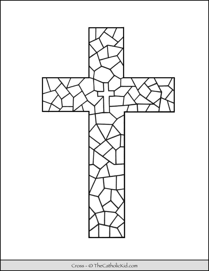 Cross coloring page
