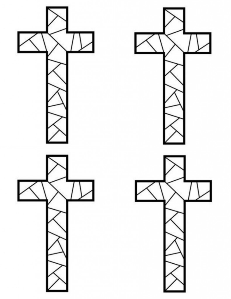 Free printable cross coloring pages