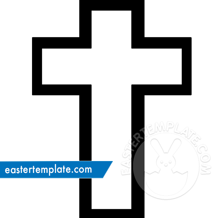 Stained glass cross craft template