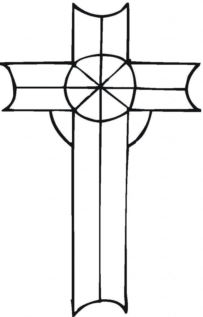 Printable coloring pages cross coloring page stain glass cross coloring pages