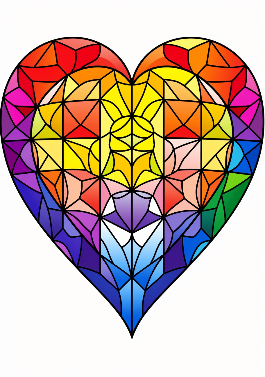 Heart with geometric details