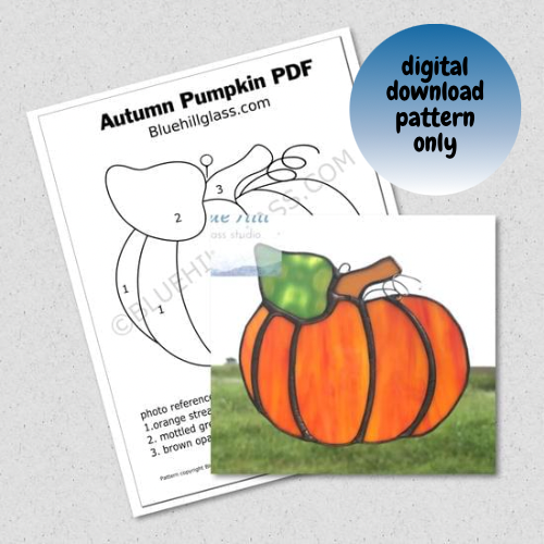 Pumpkin stained glass pattern