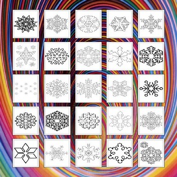 The beauty of winter printable snowflakes coloring pages collection for kids