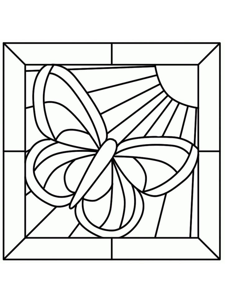 Stained glass coloring pages