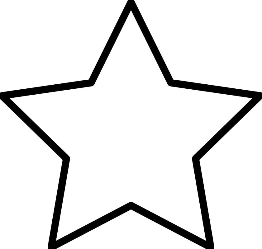 A simple star coloring page