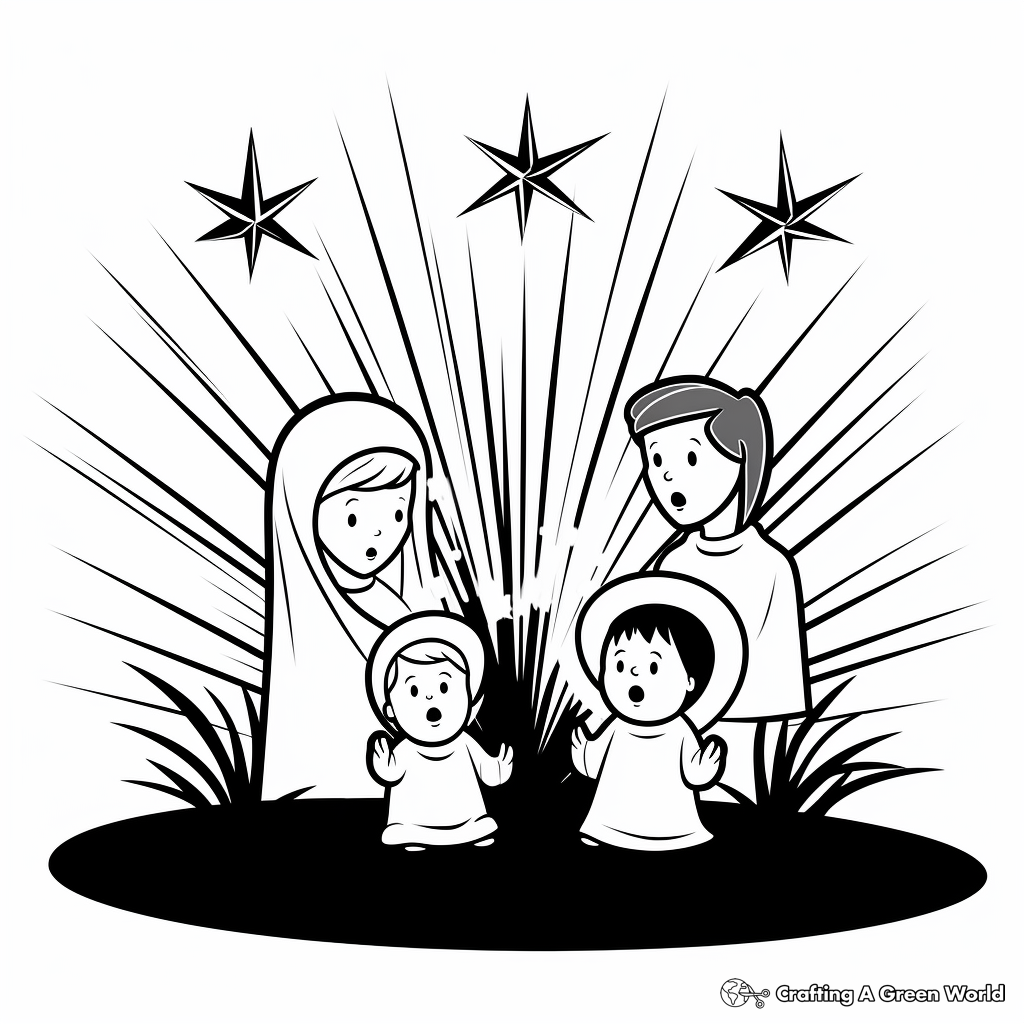 Nativity coloring pages