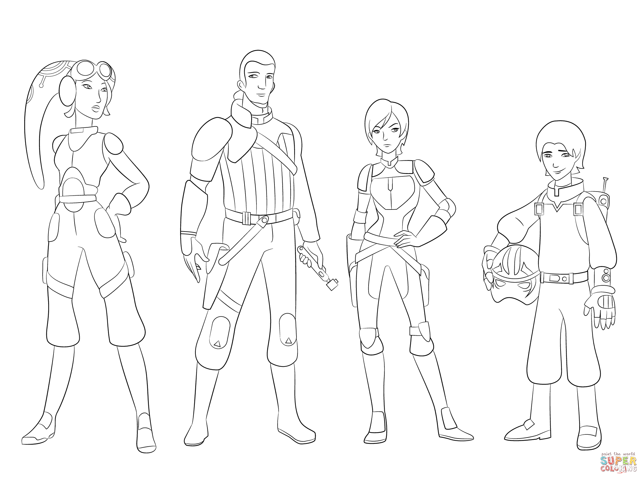 Star wars rebels characters coloring page free printable coloring pages