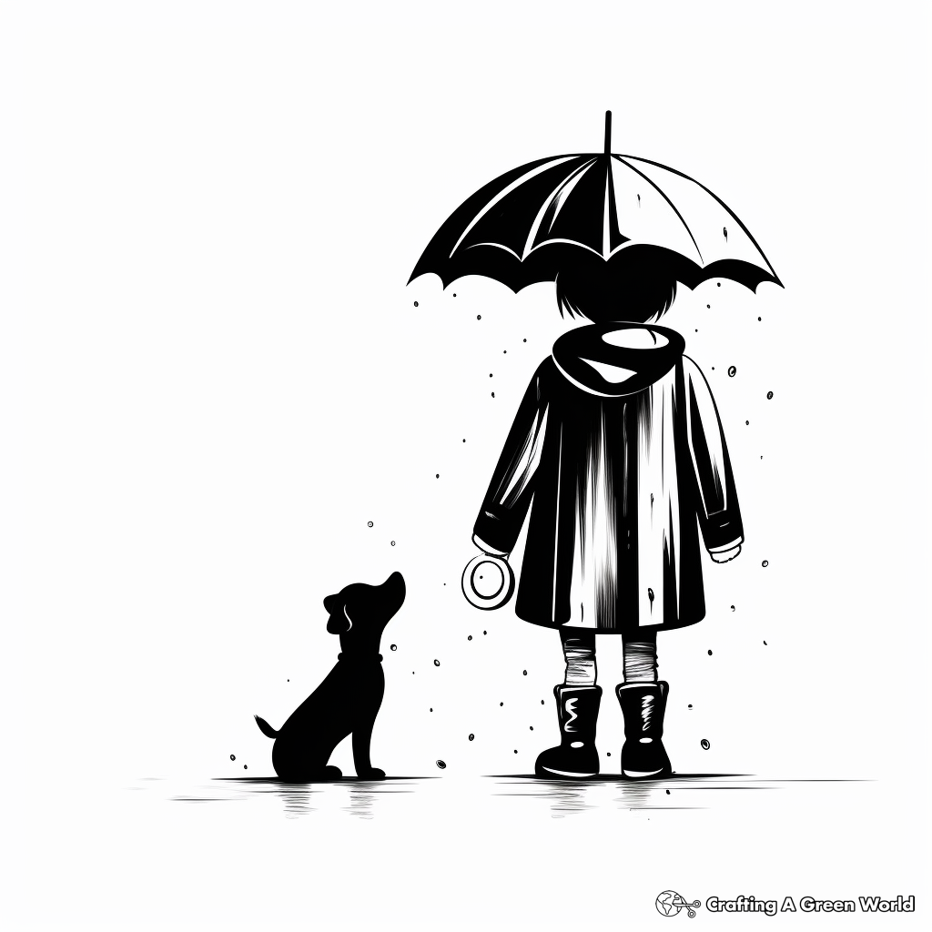 Raincoat coloring pages