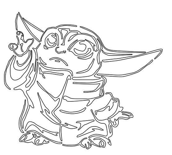Grogu svg file baby yoda the child d model