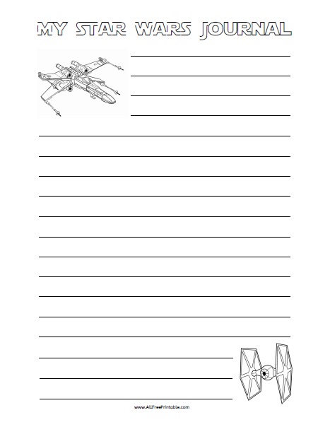 Star wars writing paper â free printable
