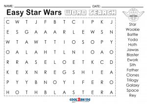 Printable star wars word search