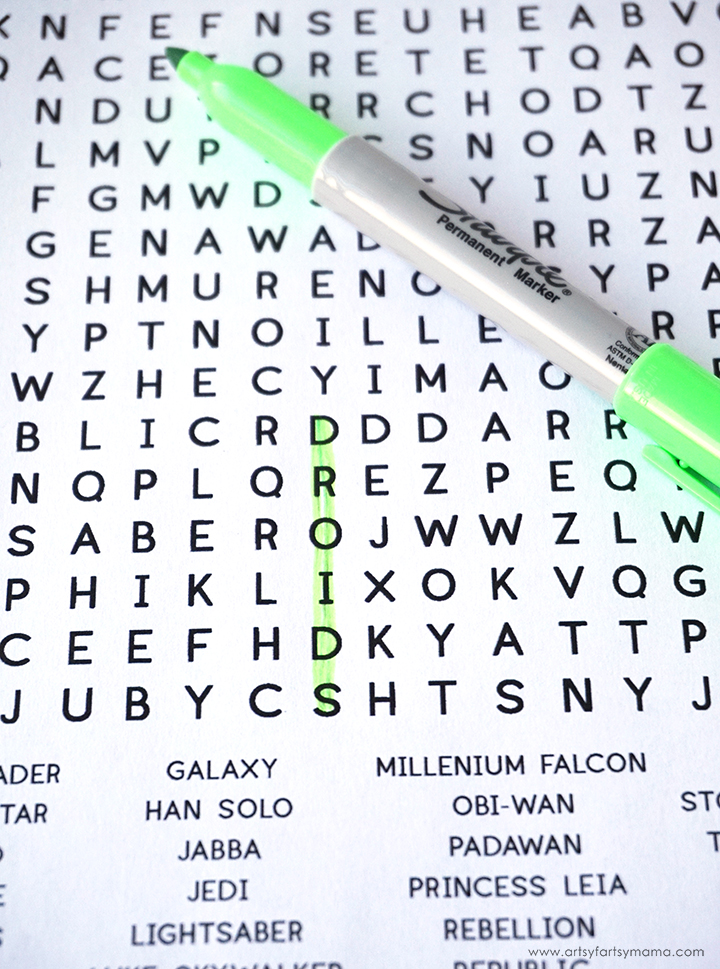 Free printable star wars word search artsy