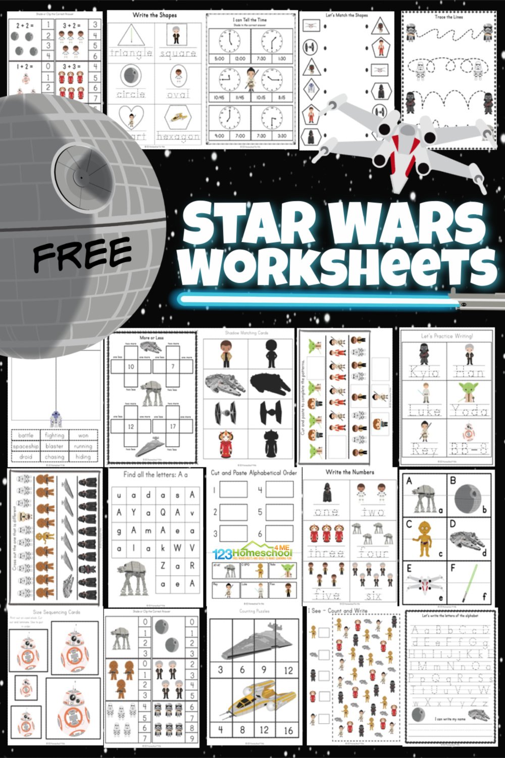 Free free printable star wars worksheets for kids