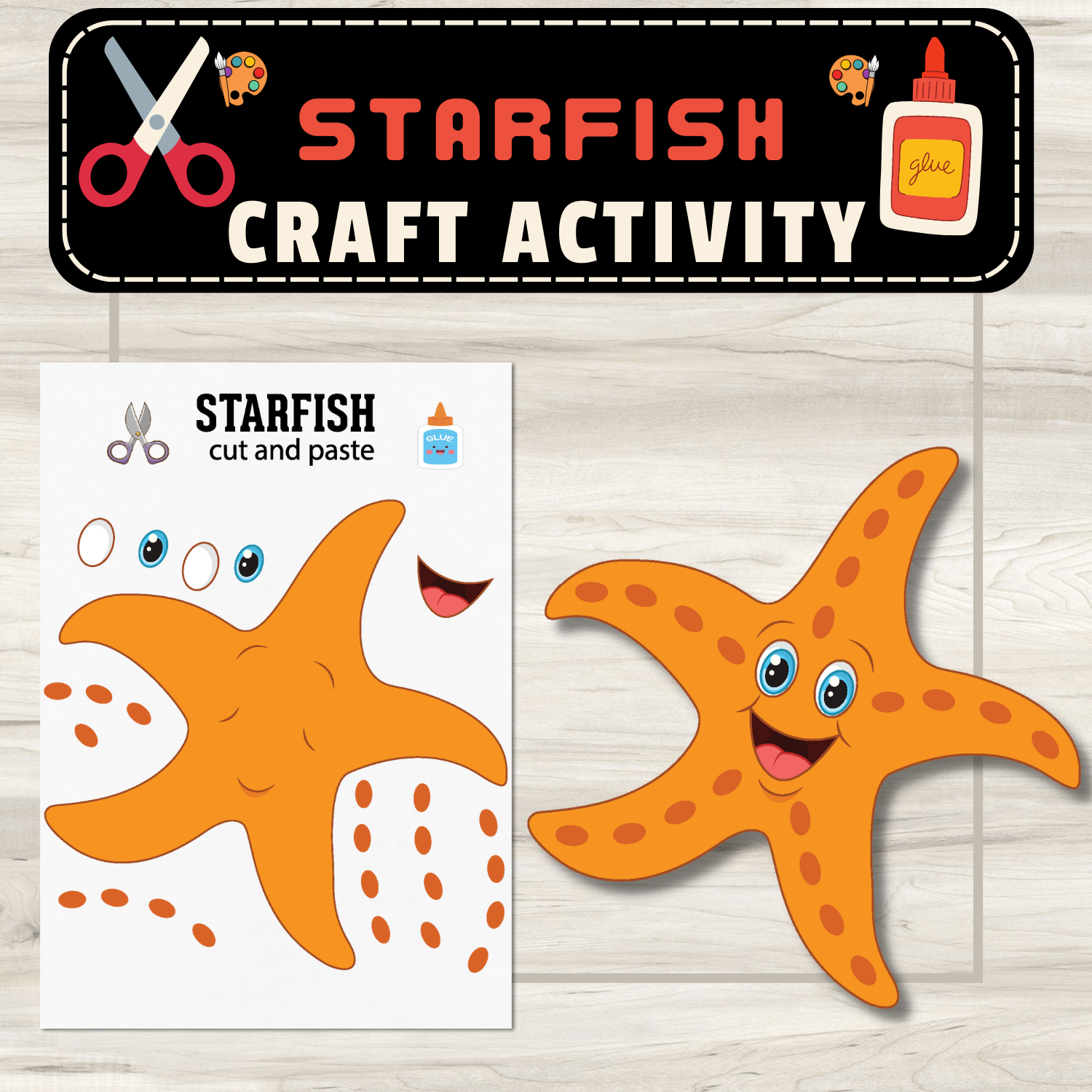 Stunning starfish craft cut paste activity create underwater magic made by teachers