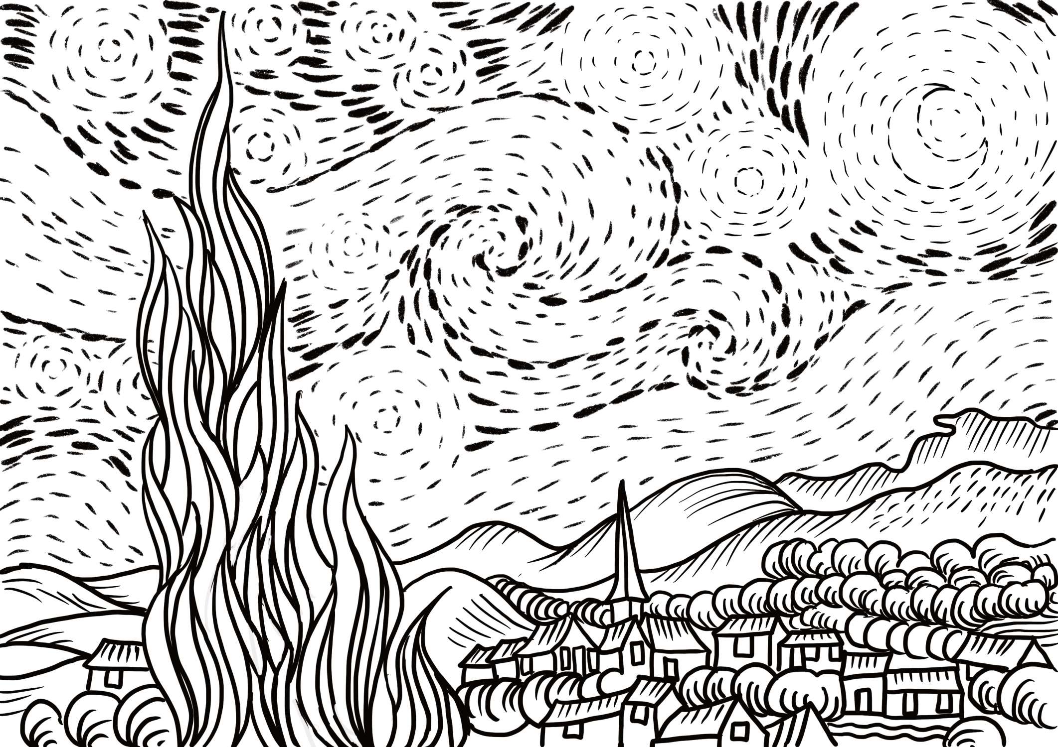 Starry night from vincent