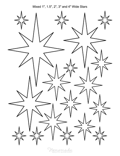 Free printable star templates outlines