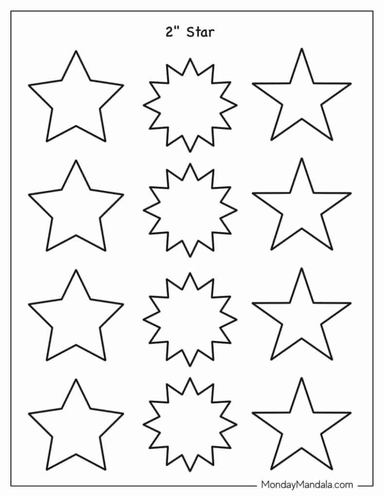 Star templates free pdf printables