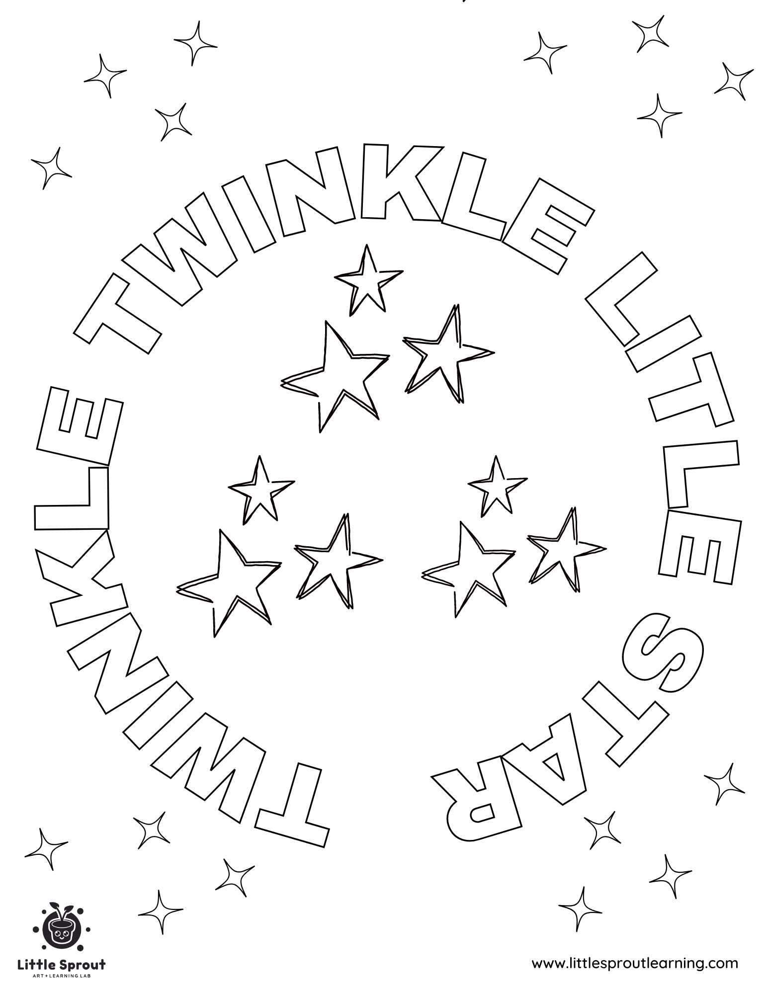 Best star coloring pages little sprout art