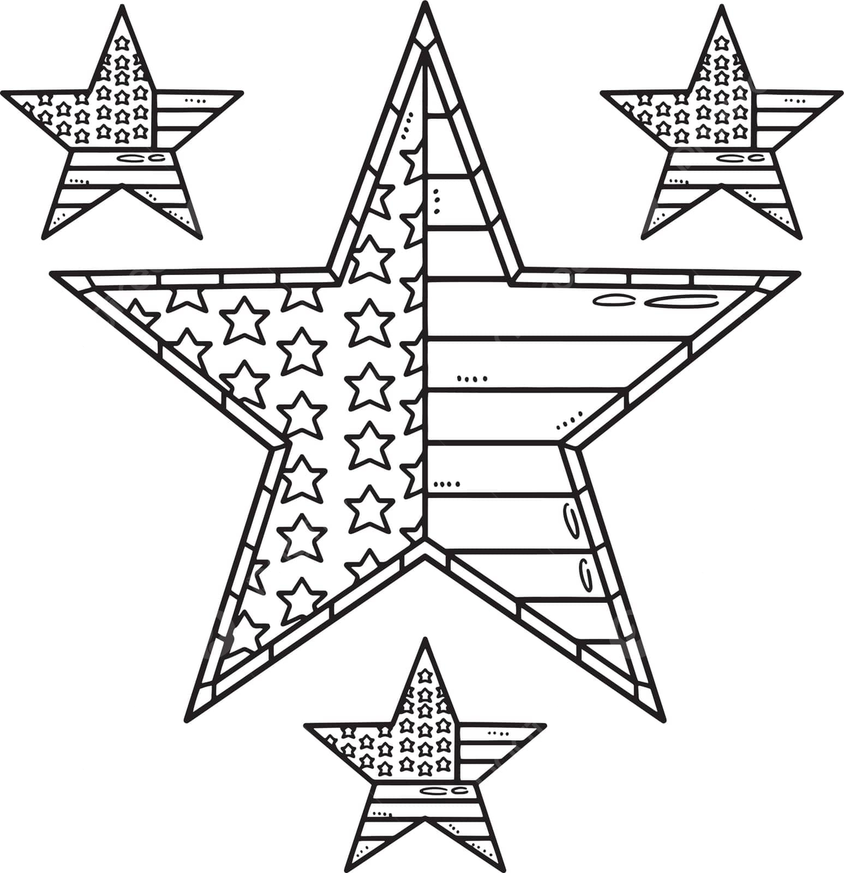 Coloring page of a solitary star on the american flag vector star drawing american flag drawing flag drawing png and vector with transparent background for free download