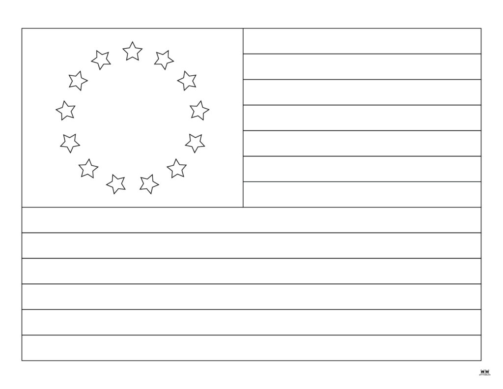 American flag coloring pages templates