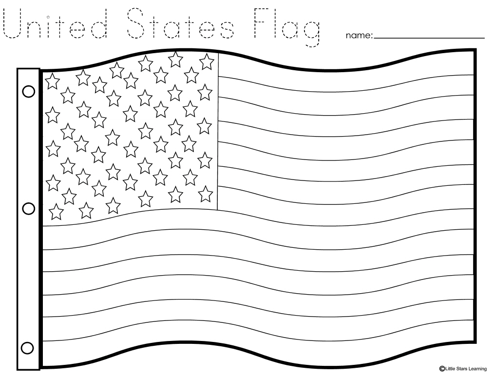 Little stars learning flag day wprintables