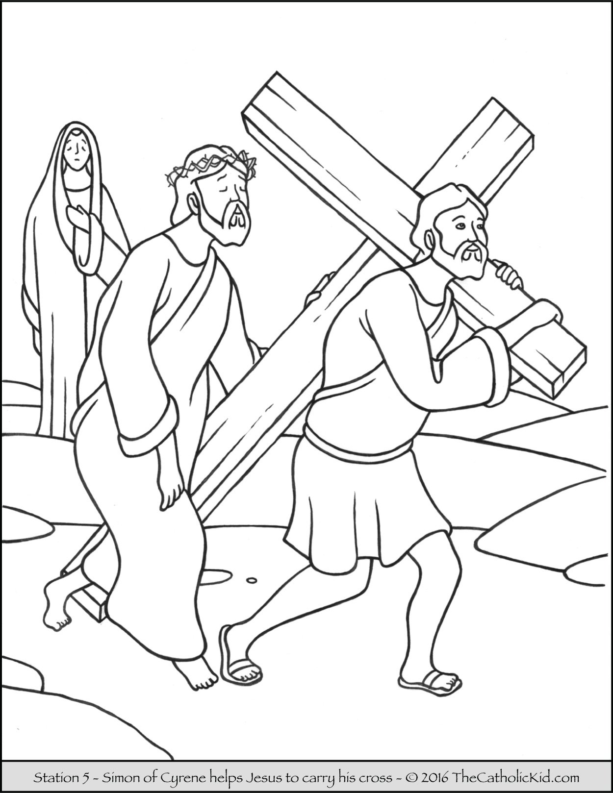 Stations of the cross coloring pages