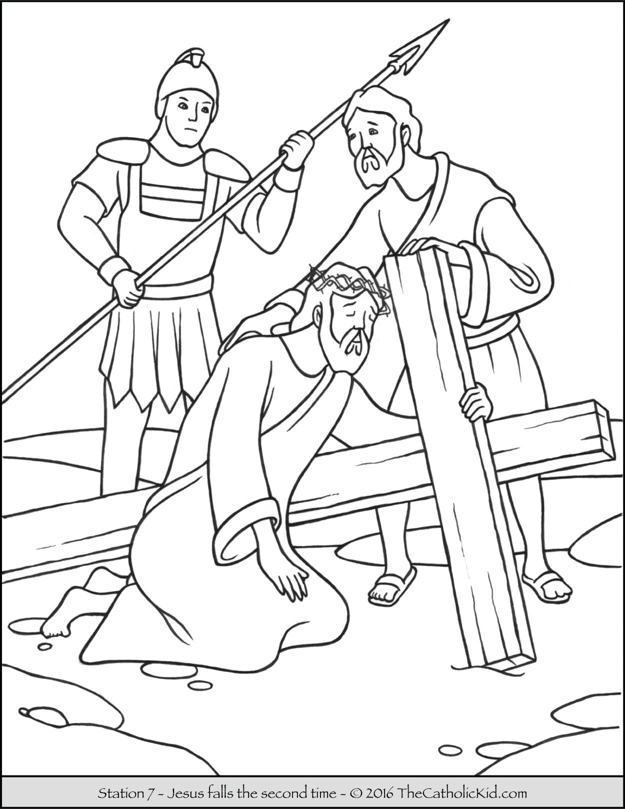 Stations of the cross coloring pages