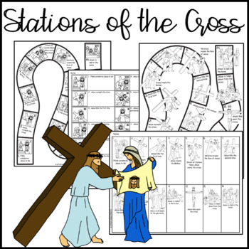 Stations of the cross coloring tpt