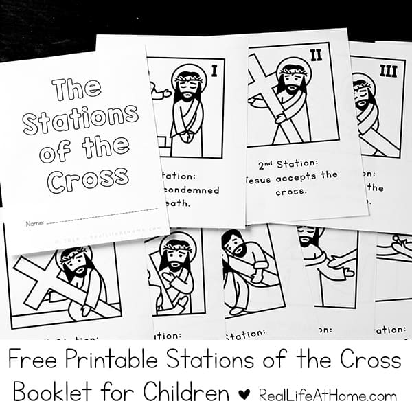 Printable stations of the cross for children booklet and reflections