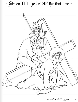 The stations of the cross in coloring pages â catholic playground