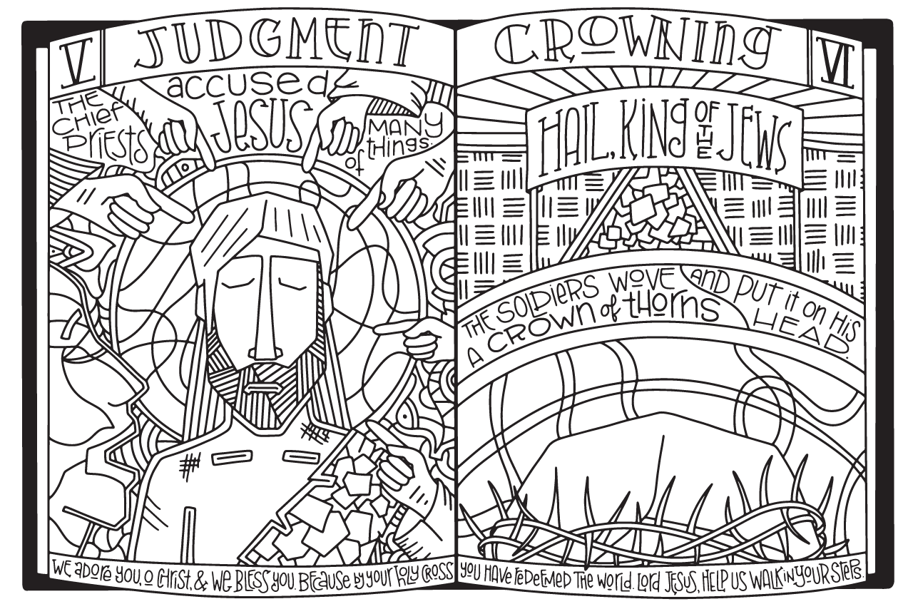 Stations of the cross coloring posters â a lenten art project