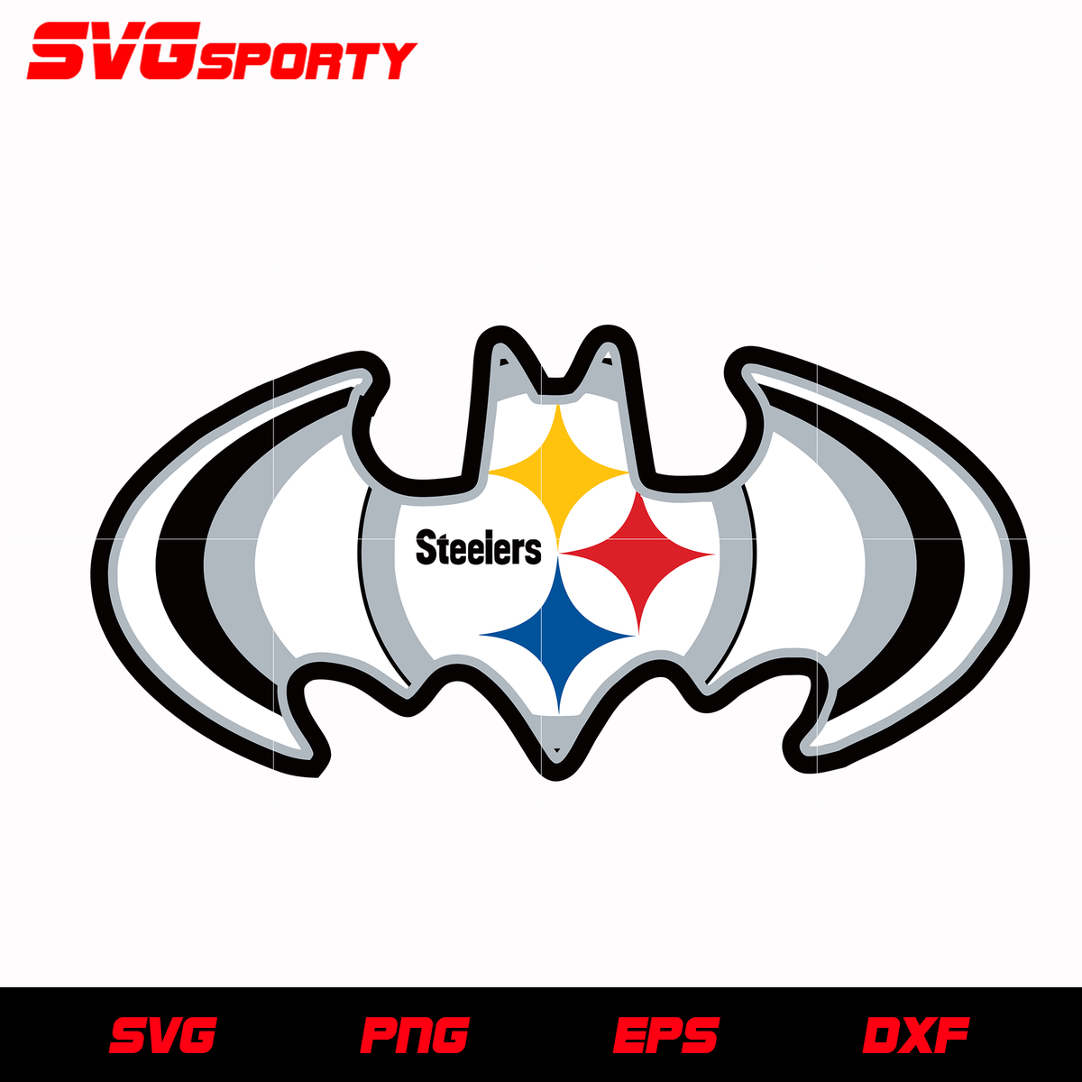 Pittsburgh steelers bat logo svg nfl svg eps dxf png digital file â svg sporty