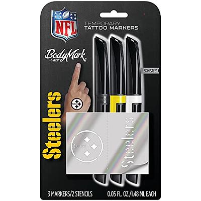 Bic bodymark temporary tattoo marker nfl series pittsburgh steelers skin safe brush tip assorted colors