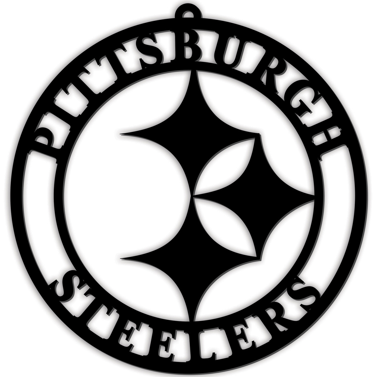 Pittsburgh steelers silhouette logo cutout door hanger