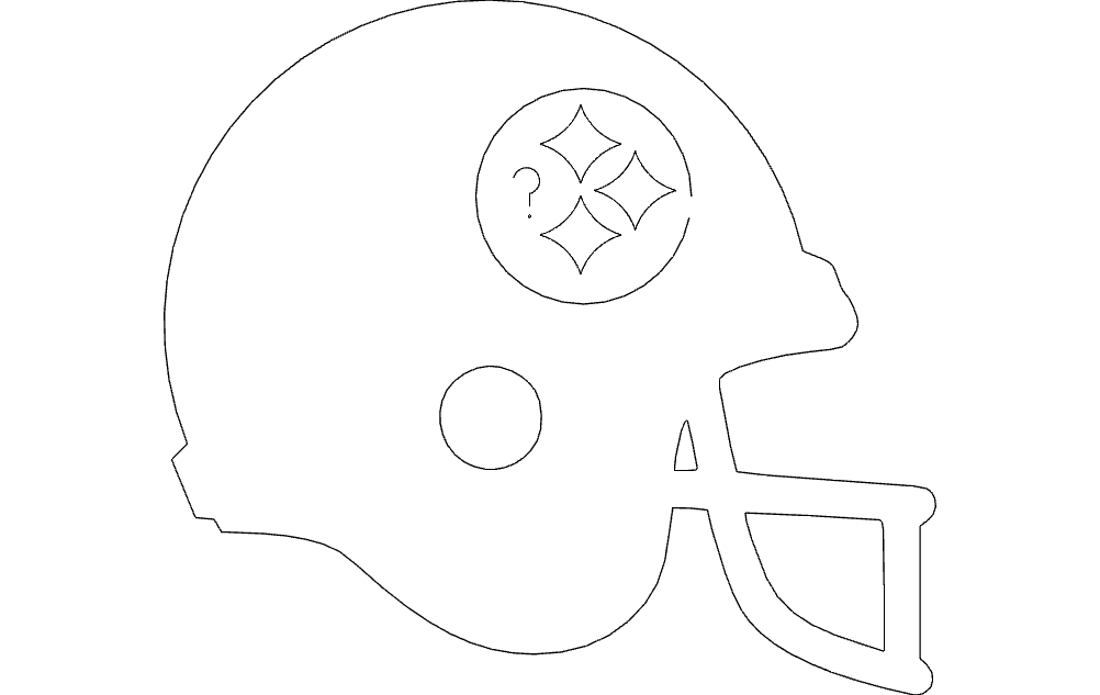 Football helmet silhouette dxf file free download