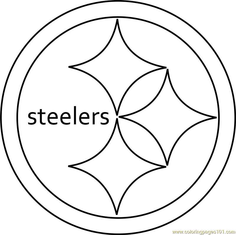 Pittsburgh steelers logo coloring page for kids