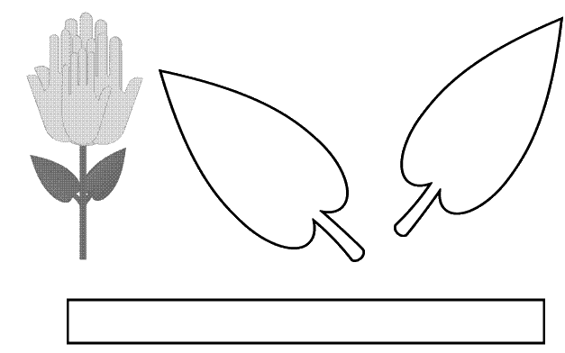 Cut out flower stem template