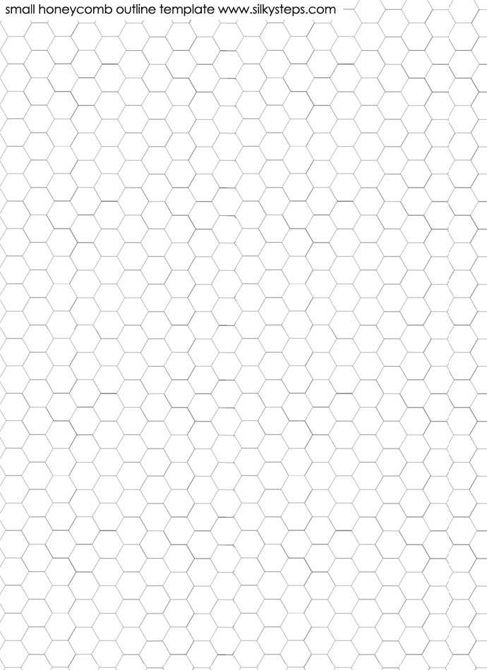 Small hexagon honeyb outline template