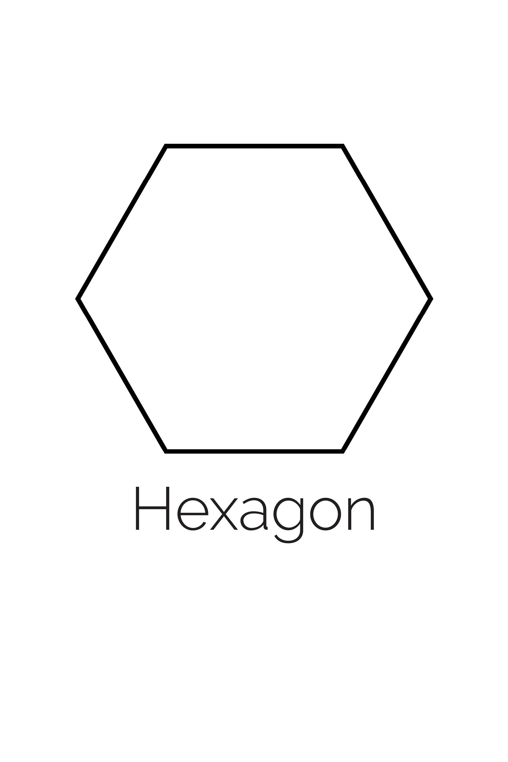 Free printable hexagon shape