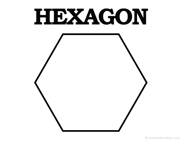 Printable hexagon shape