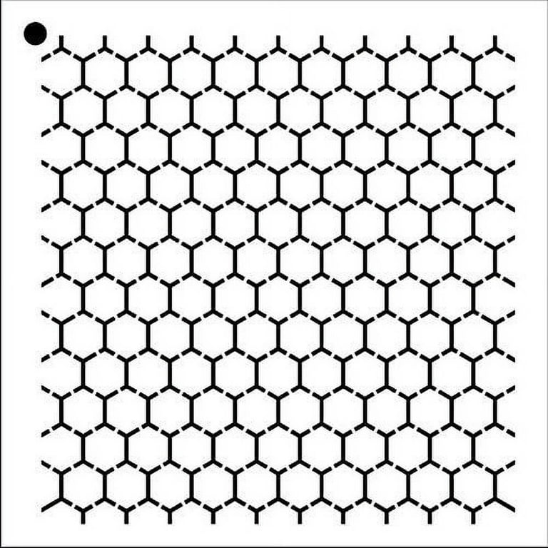 Reverse honeyb stencil by studior country repeating pattern art