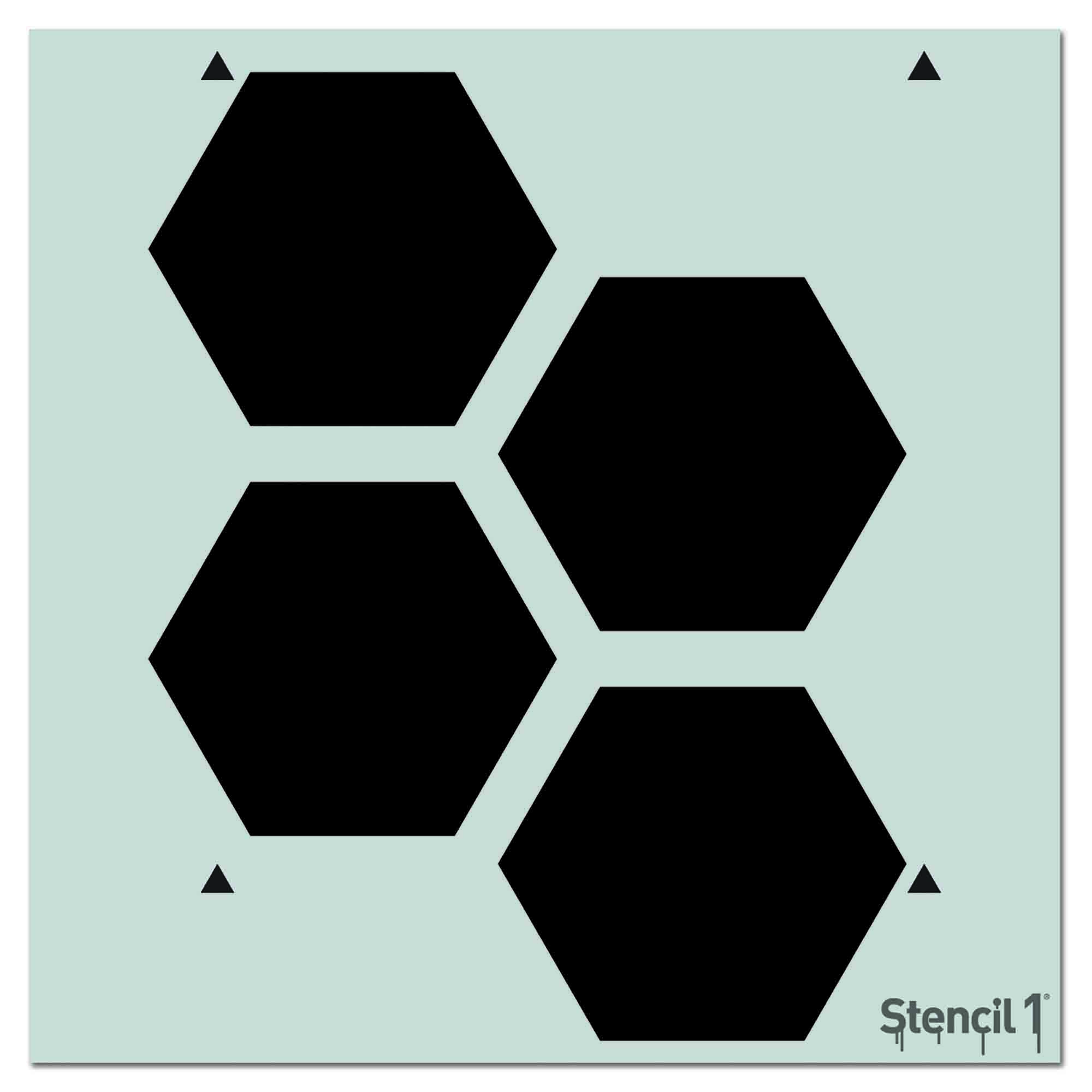 Hexagon repeat pattern x stencil