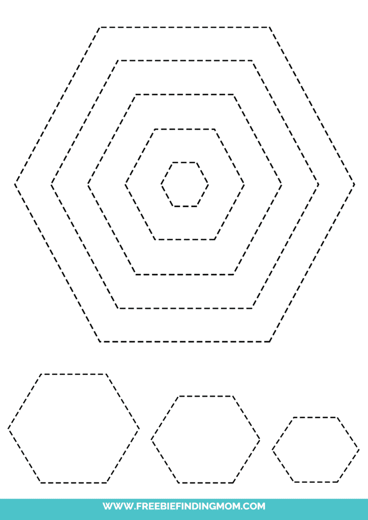 Free printable hexagon shape